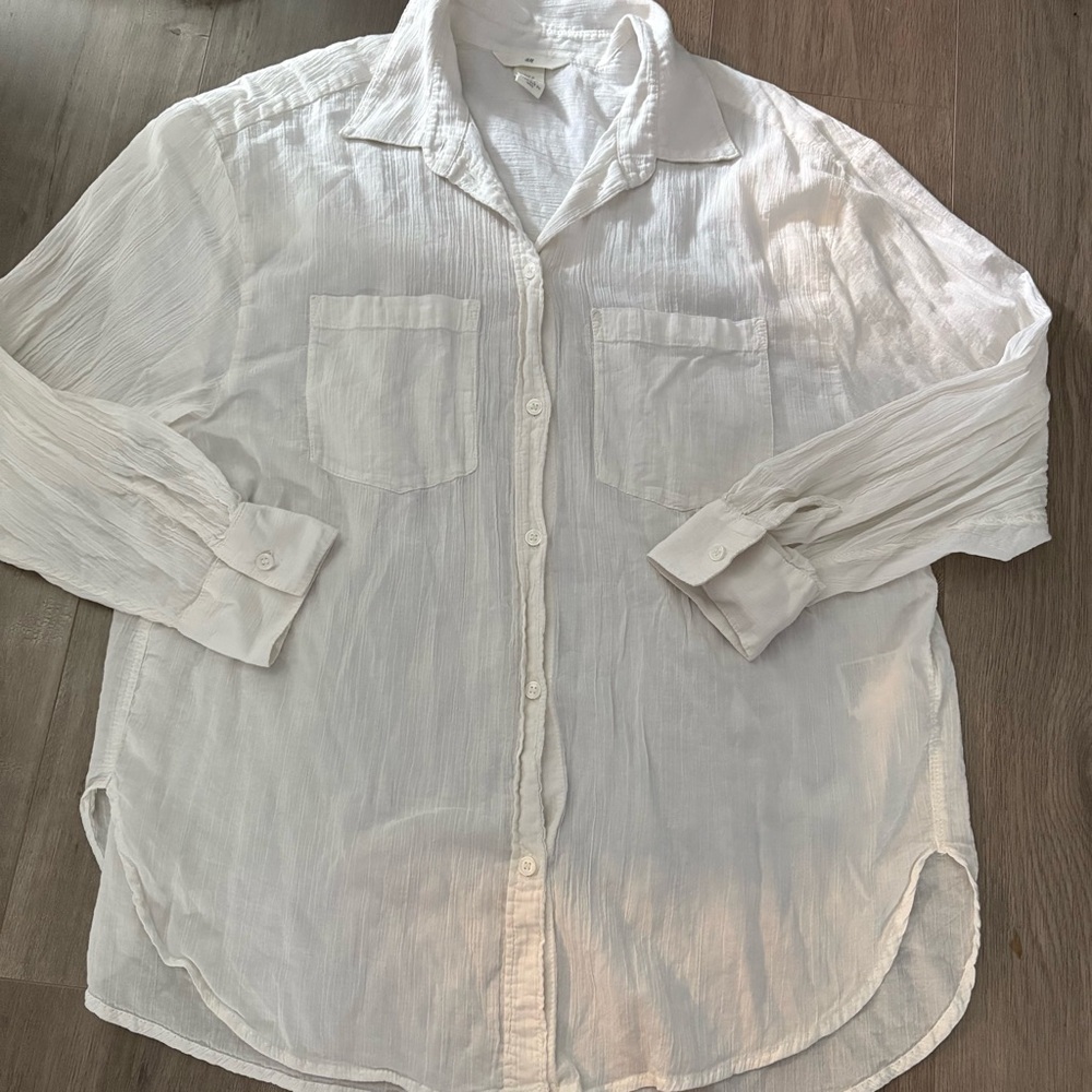 H&M Cotton Button-Up Shirt - sz. Medium